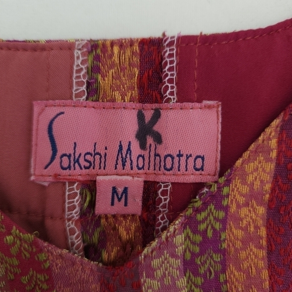 Sakshi Malhotra Pink Gold Boho India Print Tunic Top Size M - Picture 7 of 7